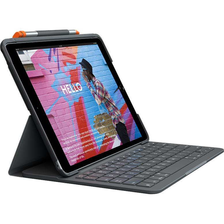 Logitech Slim Folio Case for iPad 7th 8th Gen Graphite