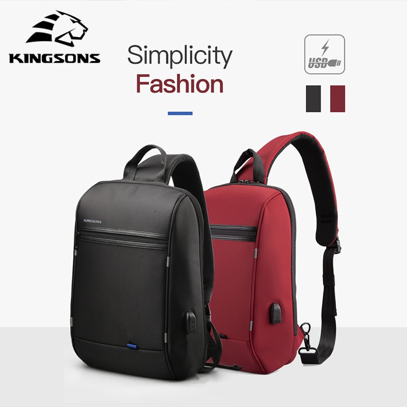 Kingsons 13.3-Inch Shoulder Laptop Bag (Red)