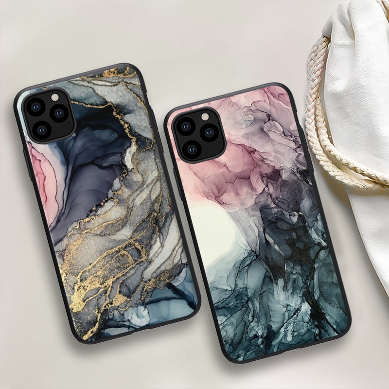 iPhone 11 - Watercolor Painting Marble Pattern Soft Case