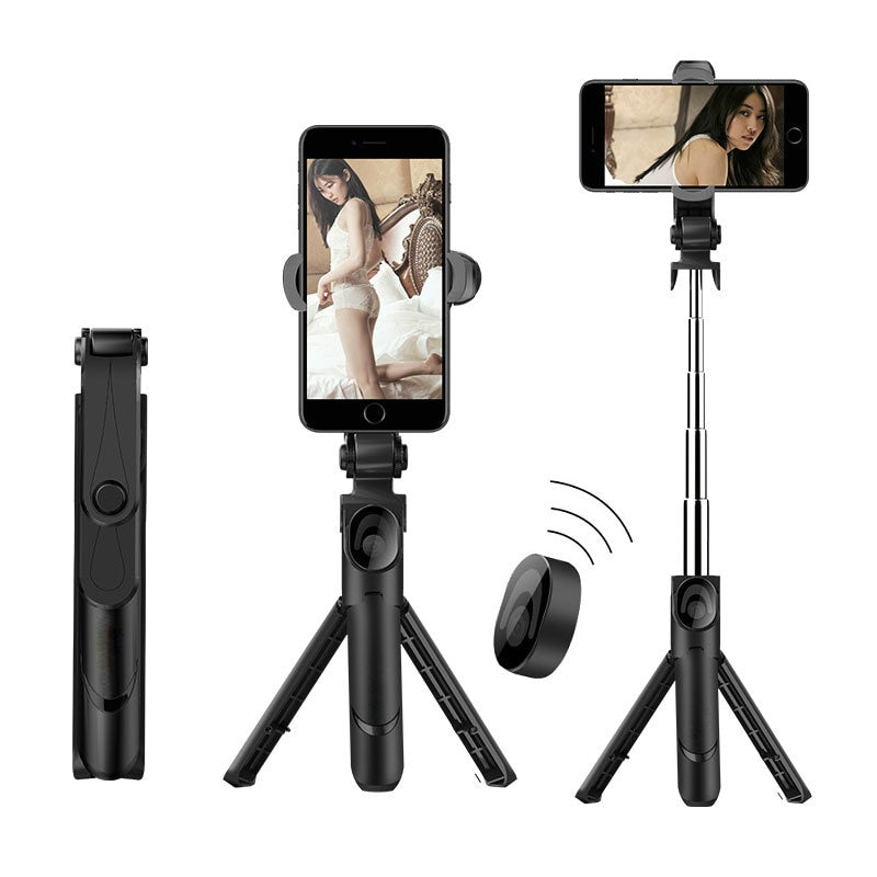 3-in-1 Selfie Stick Phone Tripod Extendable with Bluetooth Remote for Smartphone Selfies