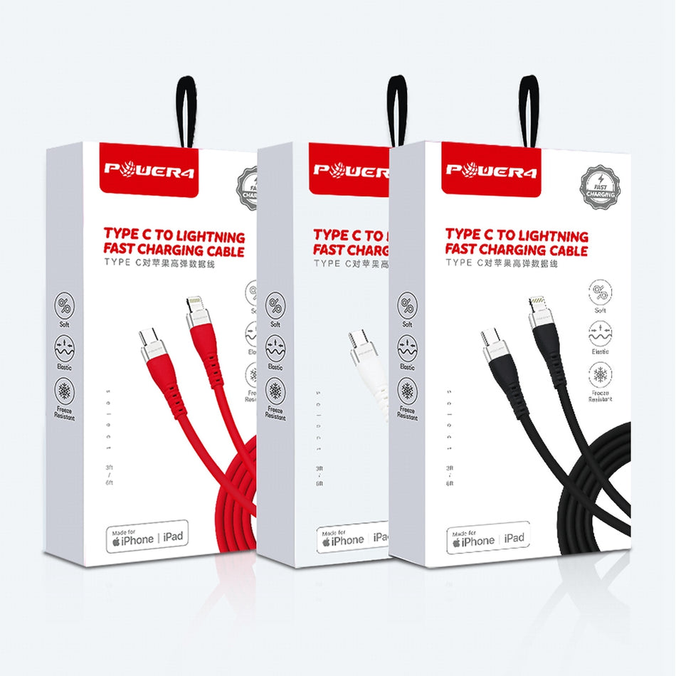 Power4 Durable Reinforced USB-C to Lightning Mfi Certified Cable 2m - High Speed