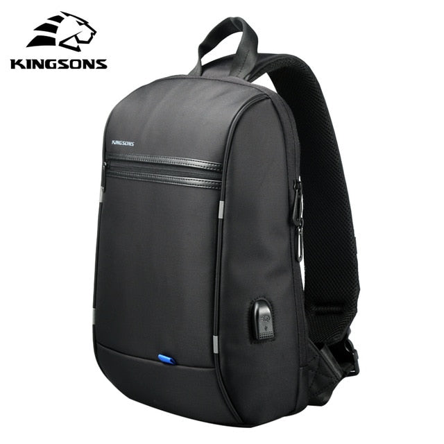 Kingsons New 13'' Waterproof Single Shoulder Laptop Backpack for Men and Women School Bag Computer Travel Business Mochila|Laptop Bags & Cases|, Color - Model Black