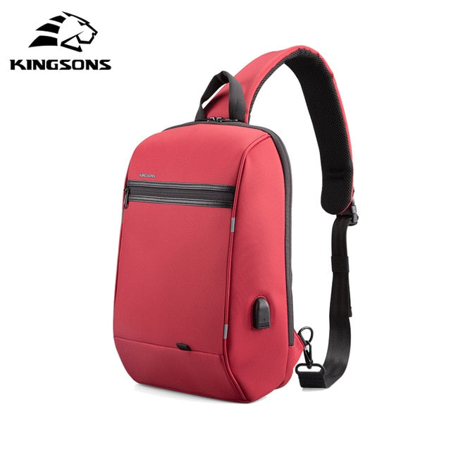 Kingsons New 13'' Waterproof Single Shoulder Laptop Backpack for Men and Women School Bag Computer Travel Business Mochila|Laptop Bags & Cases|, Color - Model Red